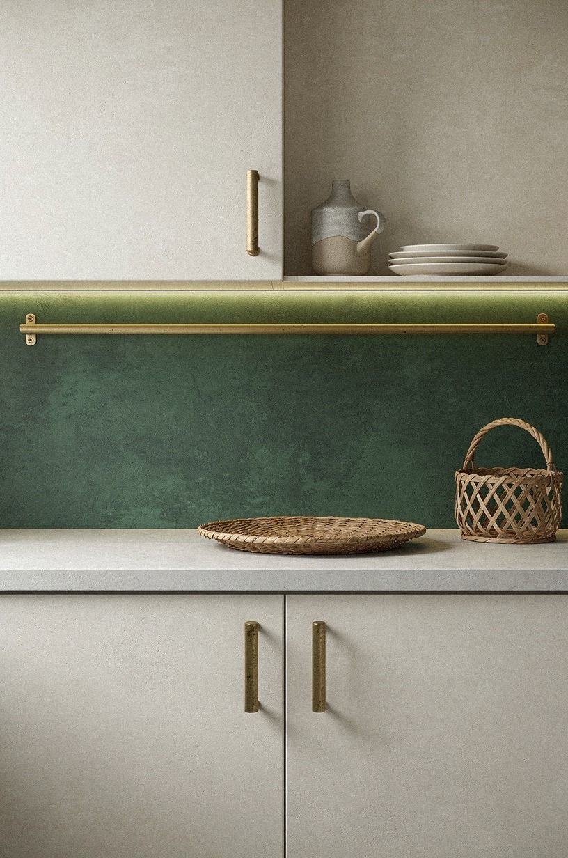I ran tape lighting along the backsplash edge