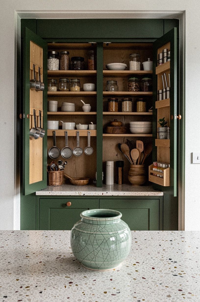 Hang measuring cups on inner doors