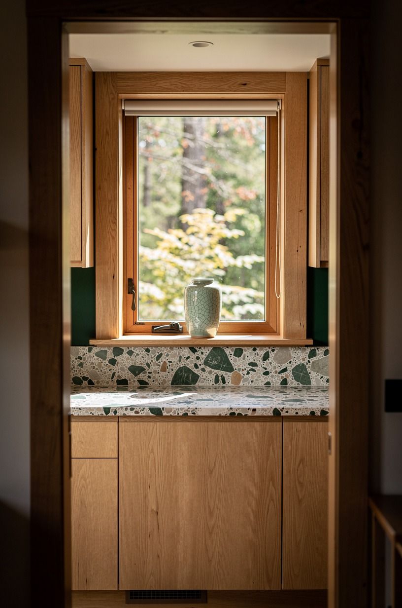 I Added a Skinny Oak Ledge Under the Window