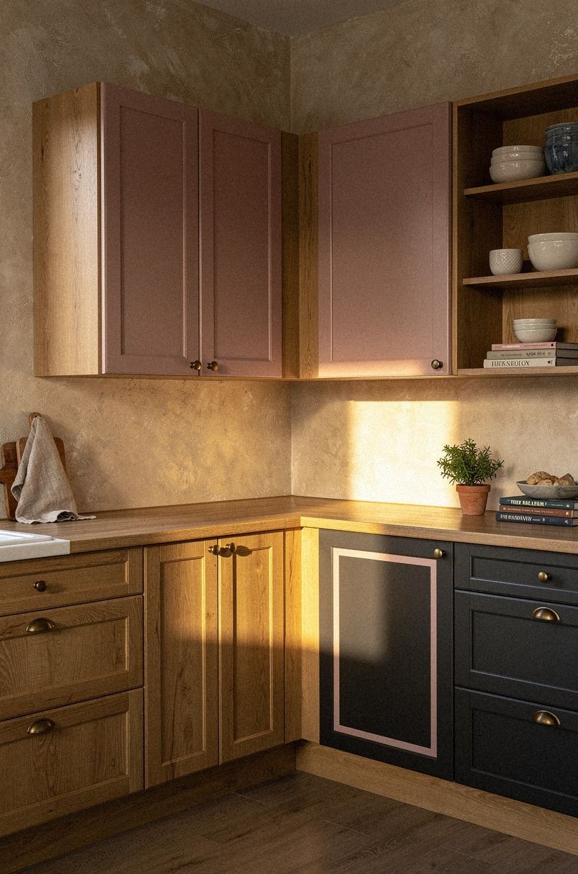 Layer peel-and-stick panels on flat doors