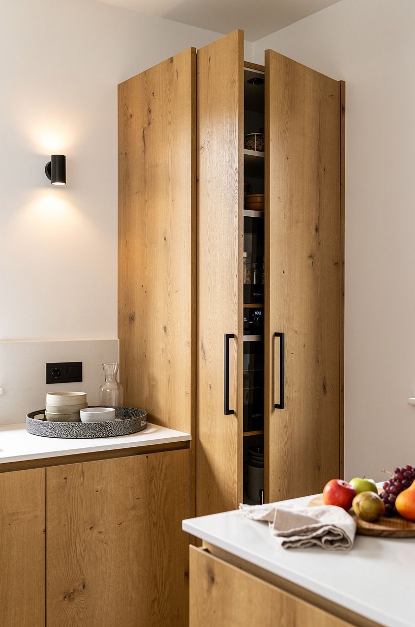I Hid the Microwave Inside the Tall Pantry