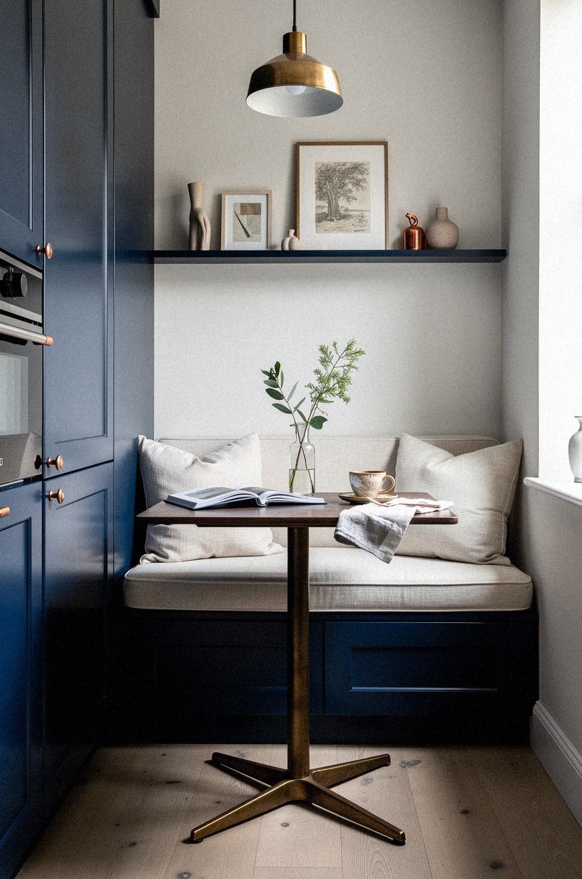 Install a picture rail above bench seating (The Vertical Finish)