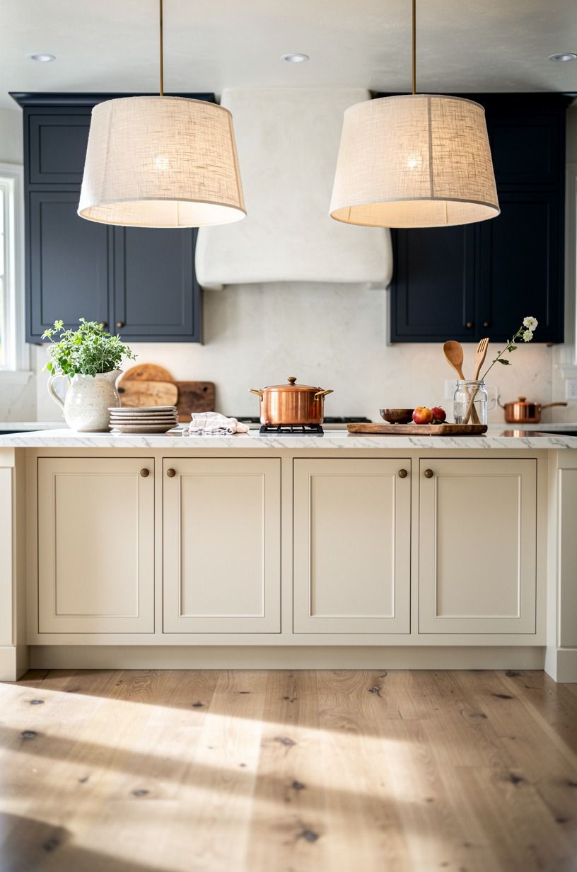 I Hung Two Oversized Linen Pendants