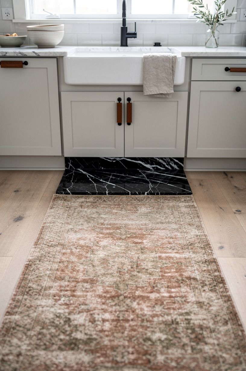 I Layered A Vintage Runner By The Sink