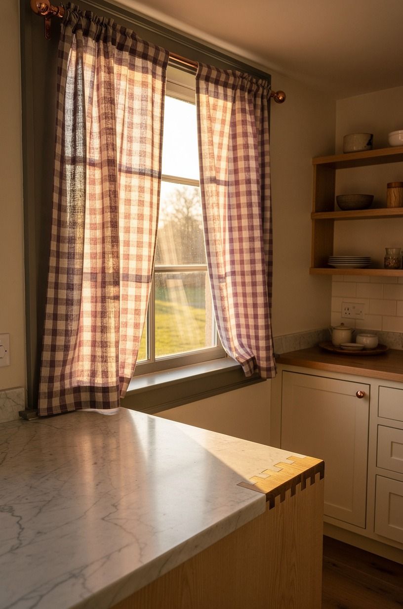 Frame the window with café curtains
