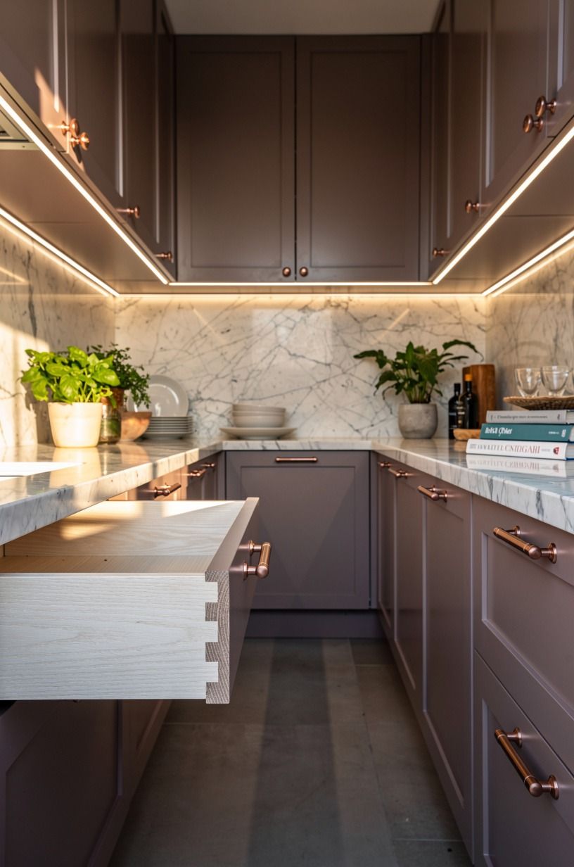 Light both counters with continuous strips