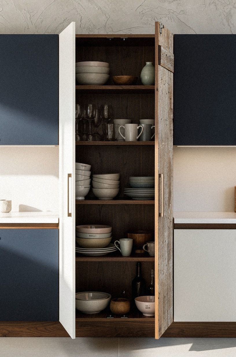 Finish with one open cabinet display