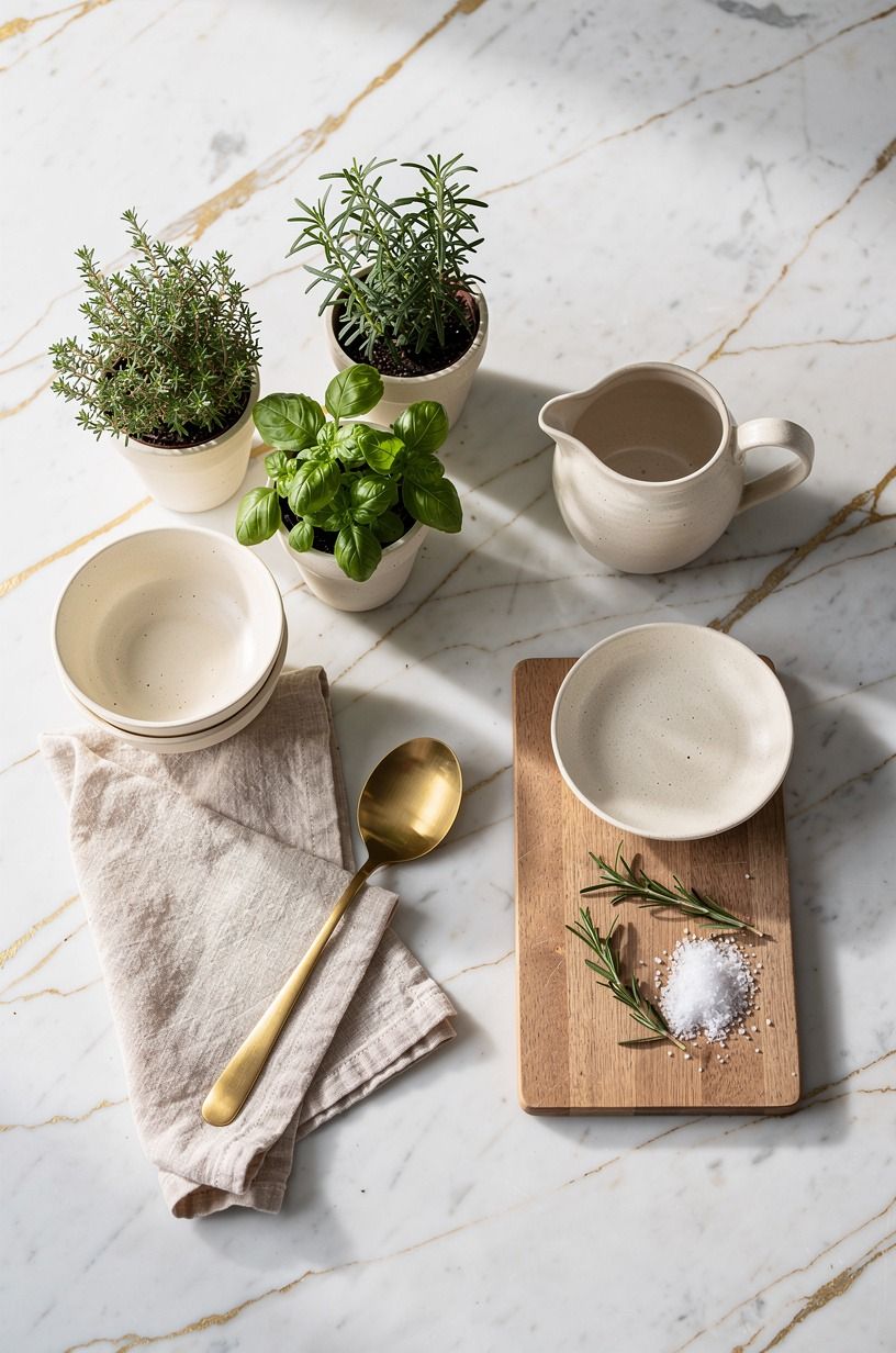 I Finished With Stoneware And Fresh Herbs