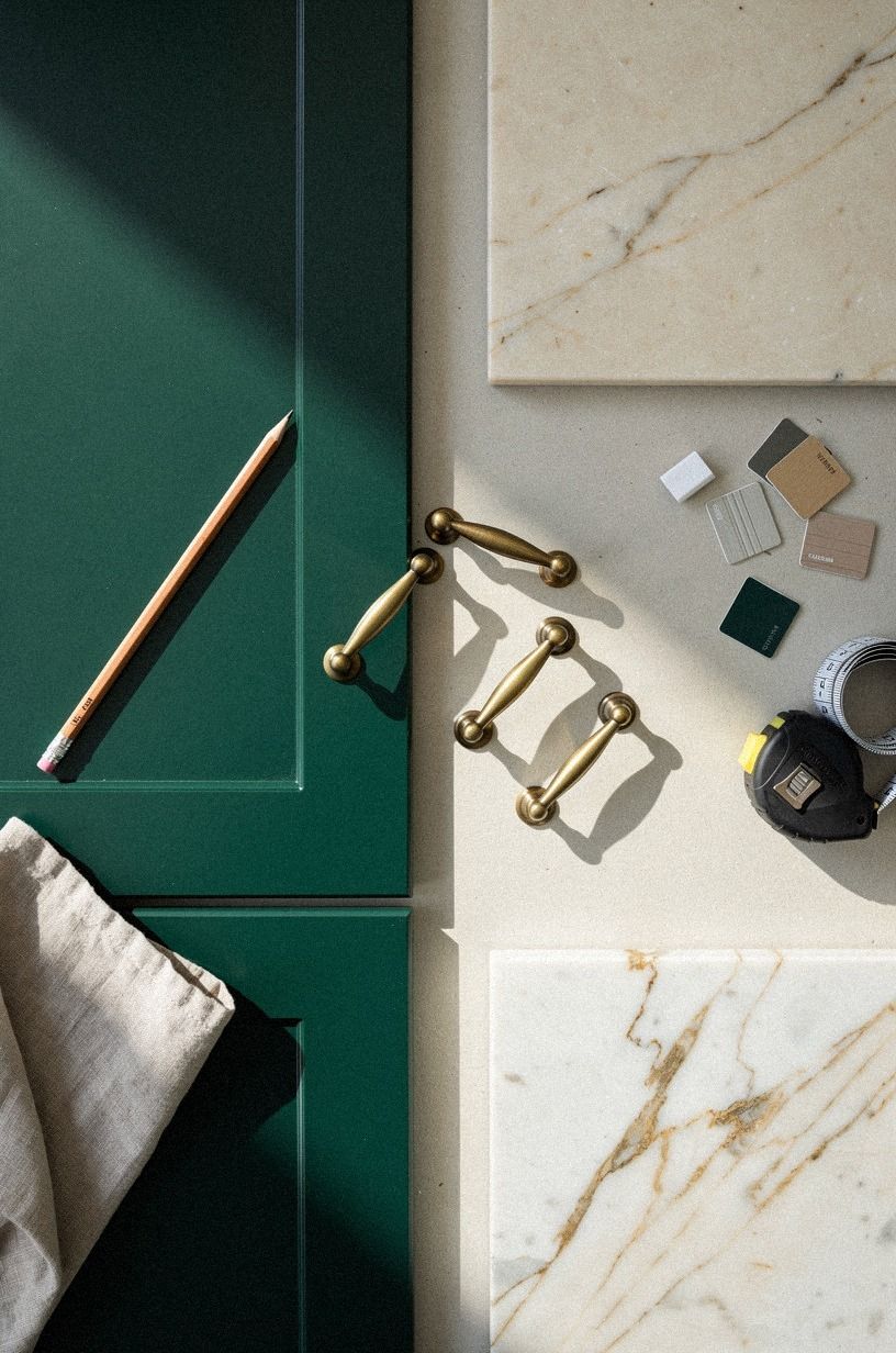 Could antique brass bin pulls save a dated kitchen?