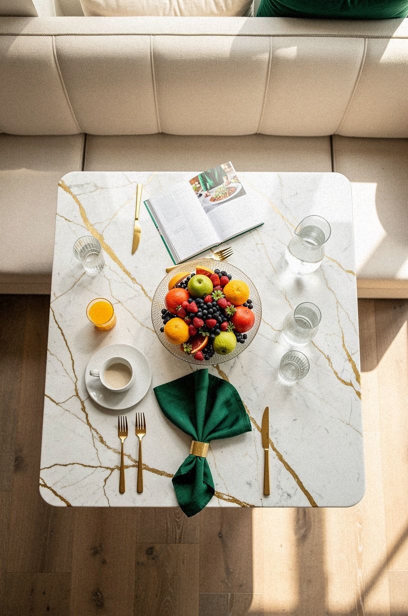 Finish with a fruit bowl centerpiece