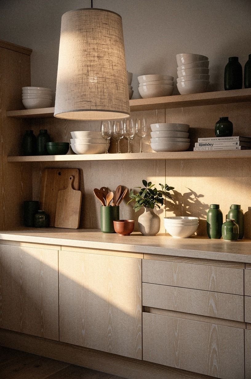 Stack white serving bowls in tidy groups