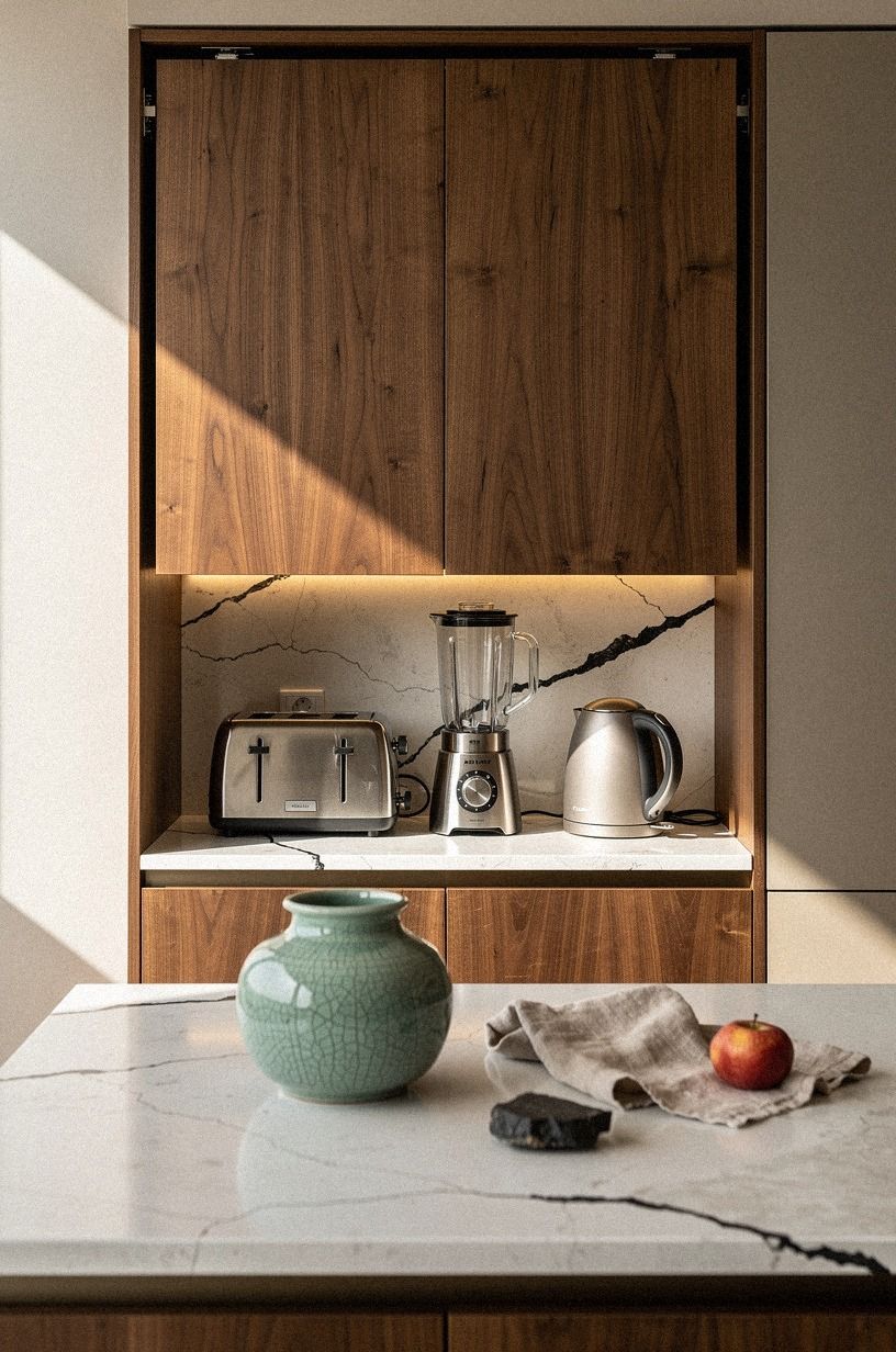 The Lift-Up Appliance Garage (Why It Beats a Tray)