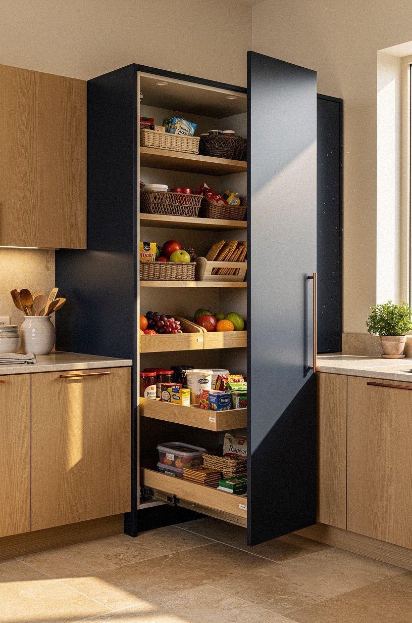 Build a snack cabinet with pull-out trays