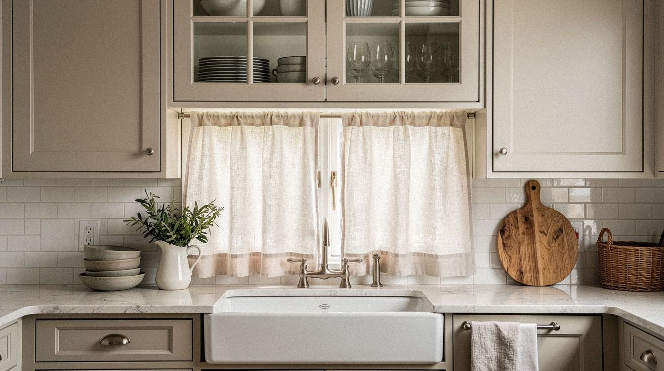 Cozy Kitchen Cabinet Curtain Ideas Without a Full Remodel