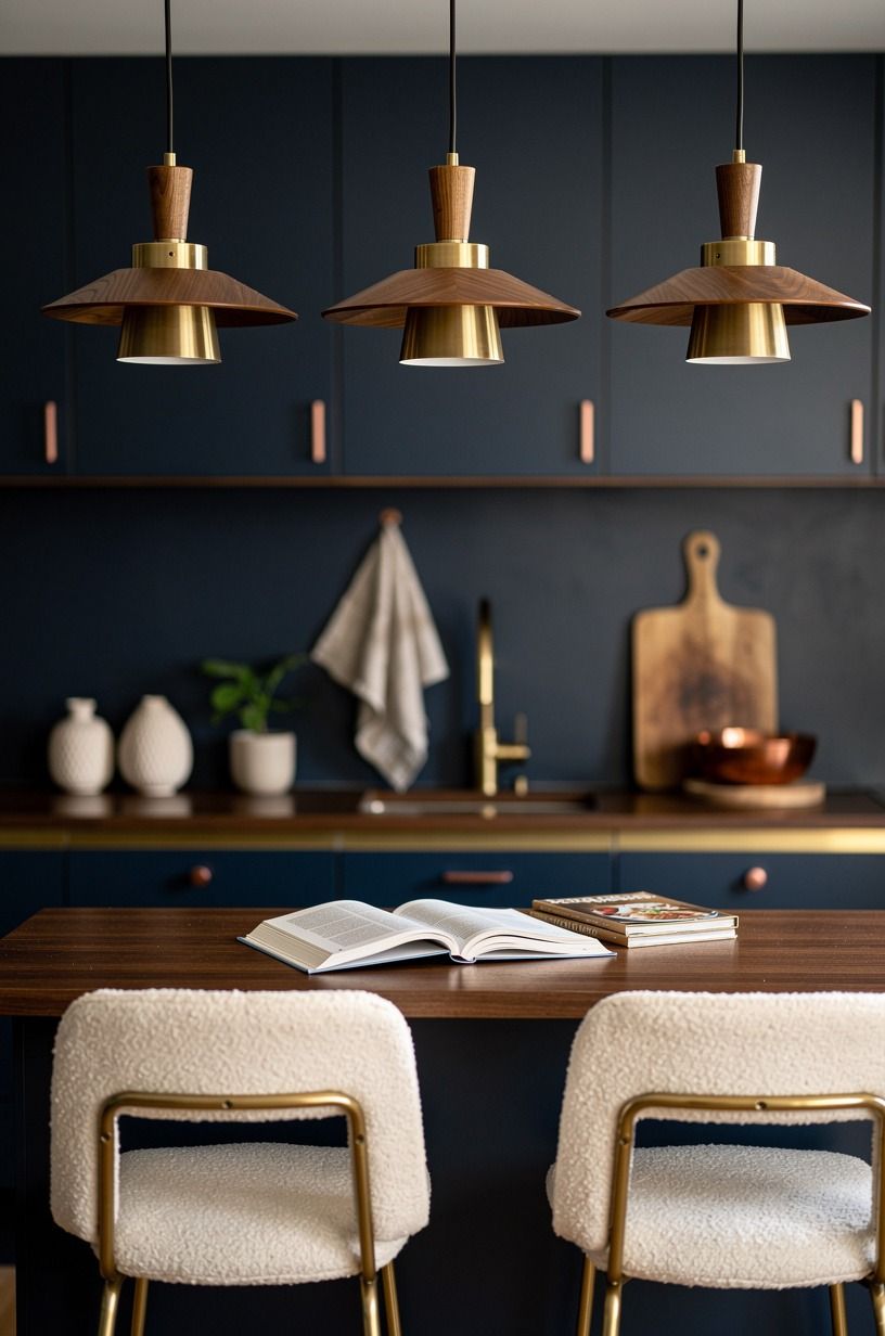 Hang pendants at three different heights