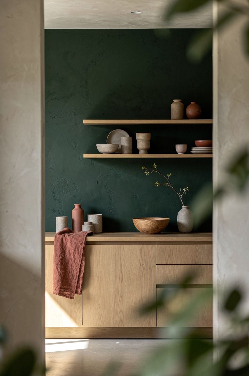 Let Farrow & Ball Studio Green carry one wall