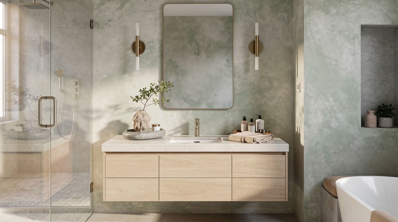 15 Limewash Bathroom Ideas for a Calm, Organic-Modern Retreat Without Renovating
