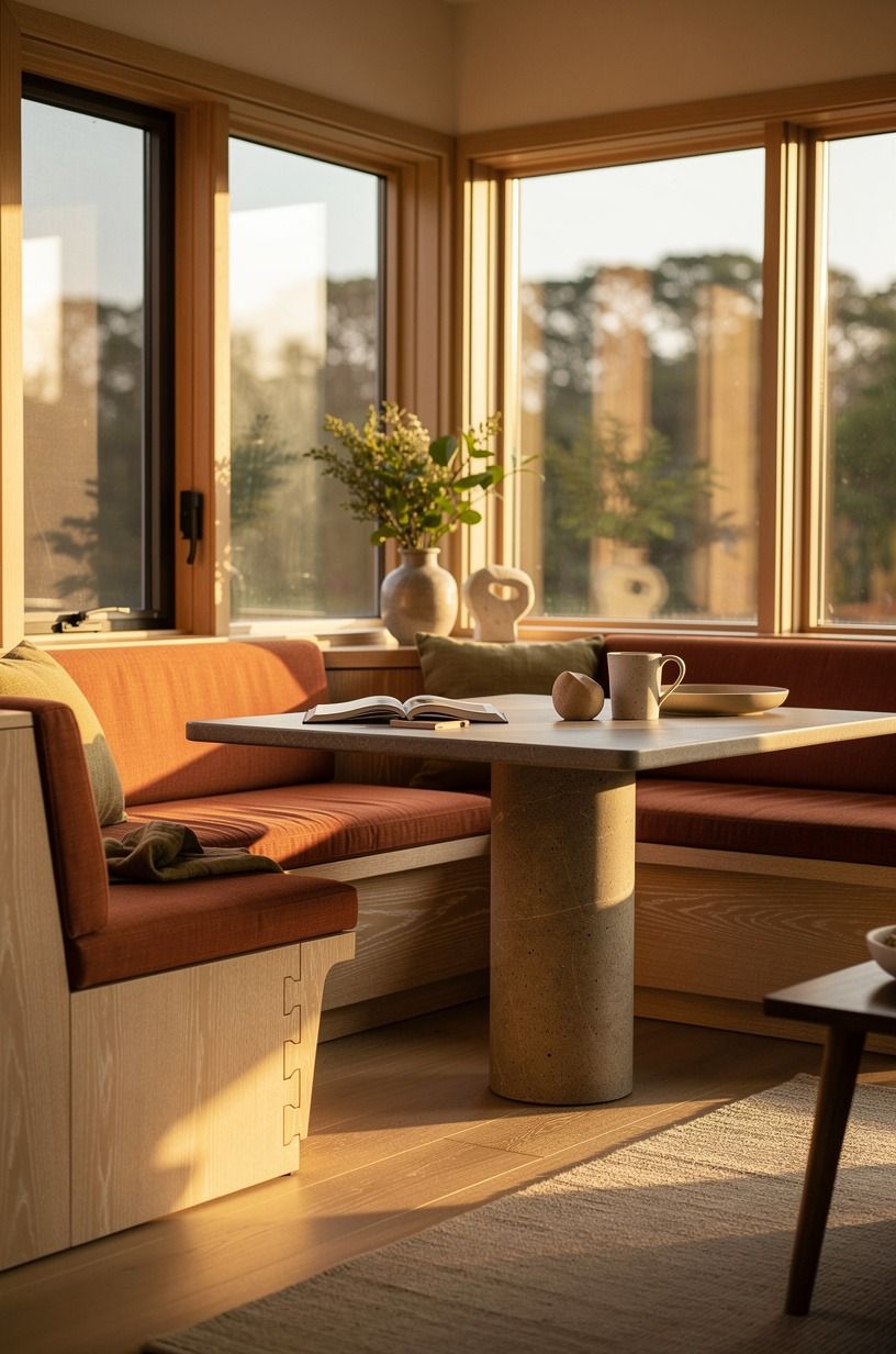 Wrap a Corner Window Bench Around the Room