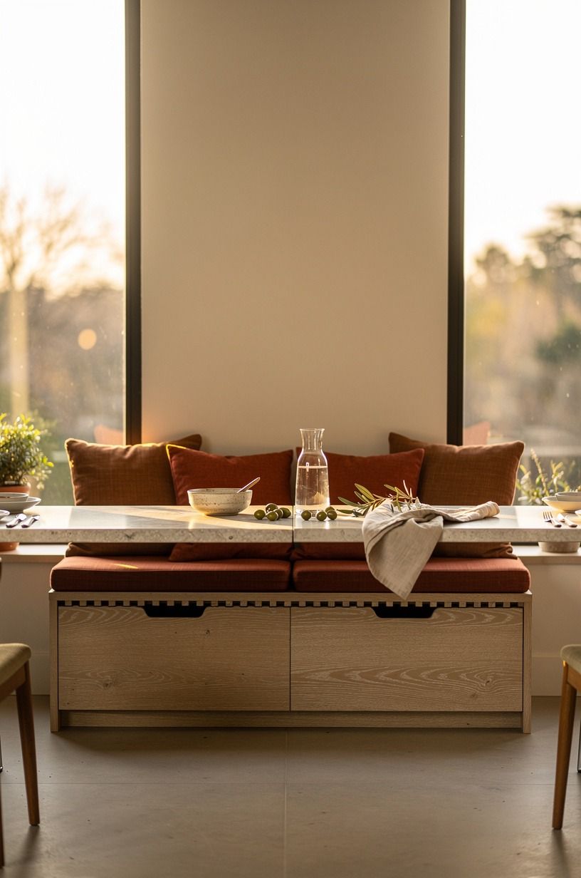 Start with a storage bench under windows