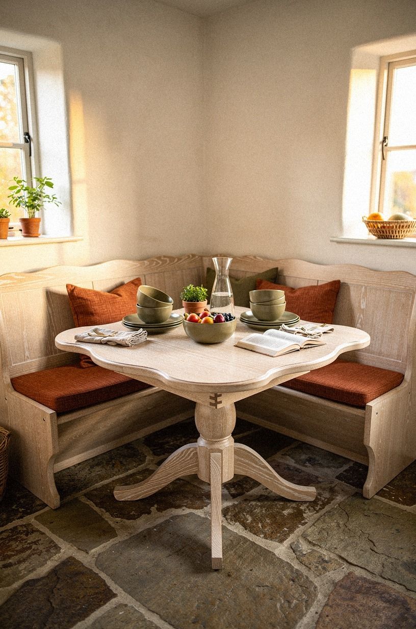 Chose the living room corner with morning light