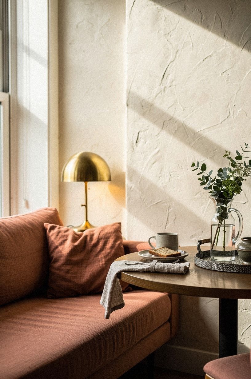 Measure the sofa walkway around the table
