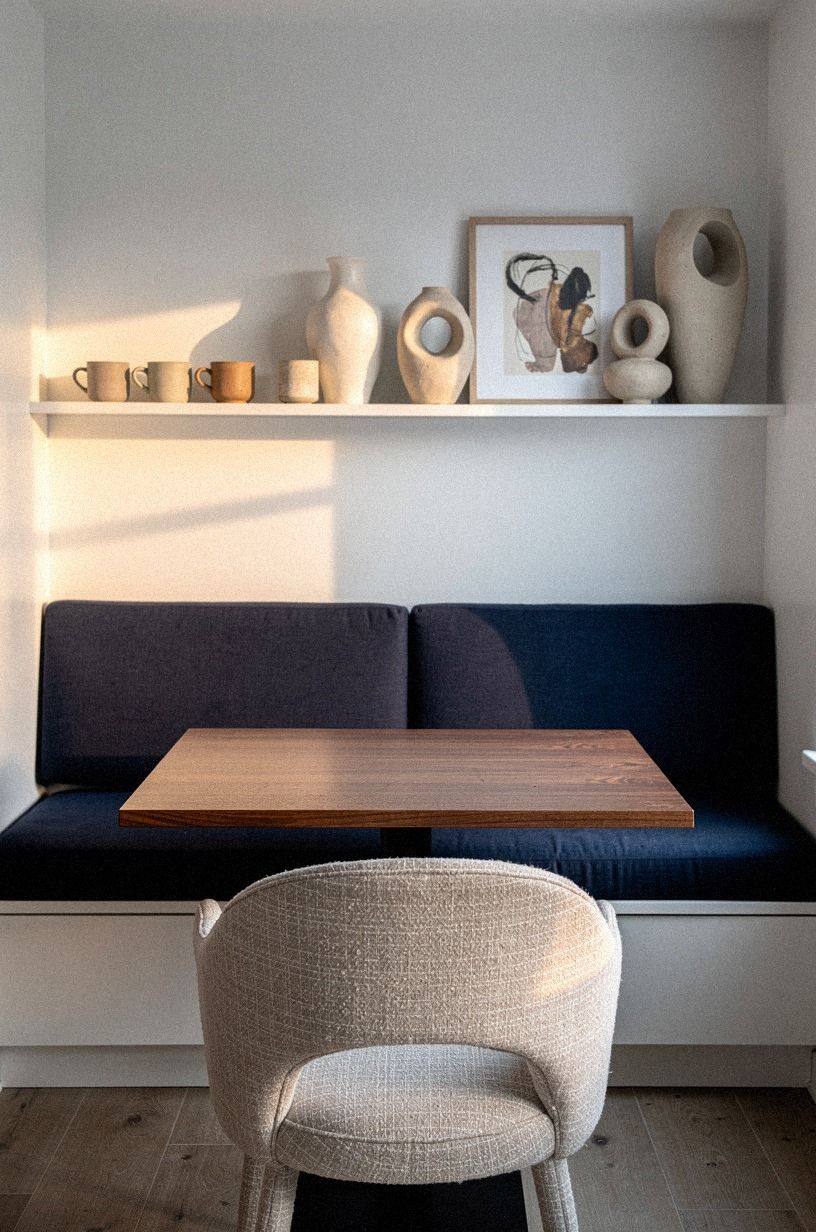 Mount a slim ledge for mugs and vases (The One-Line Shelf)