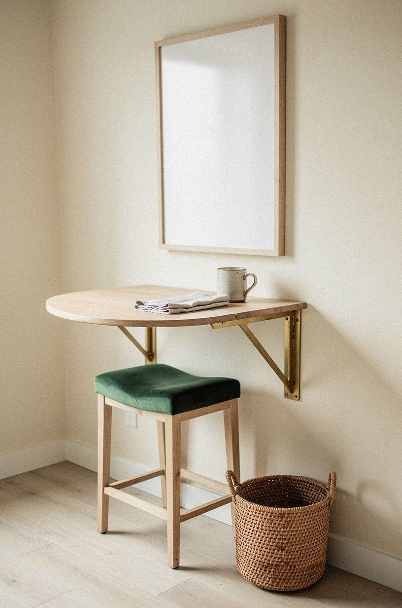 Mount a drop leaf table under art