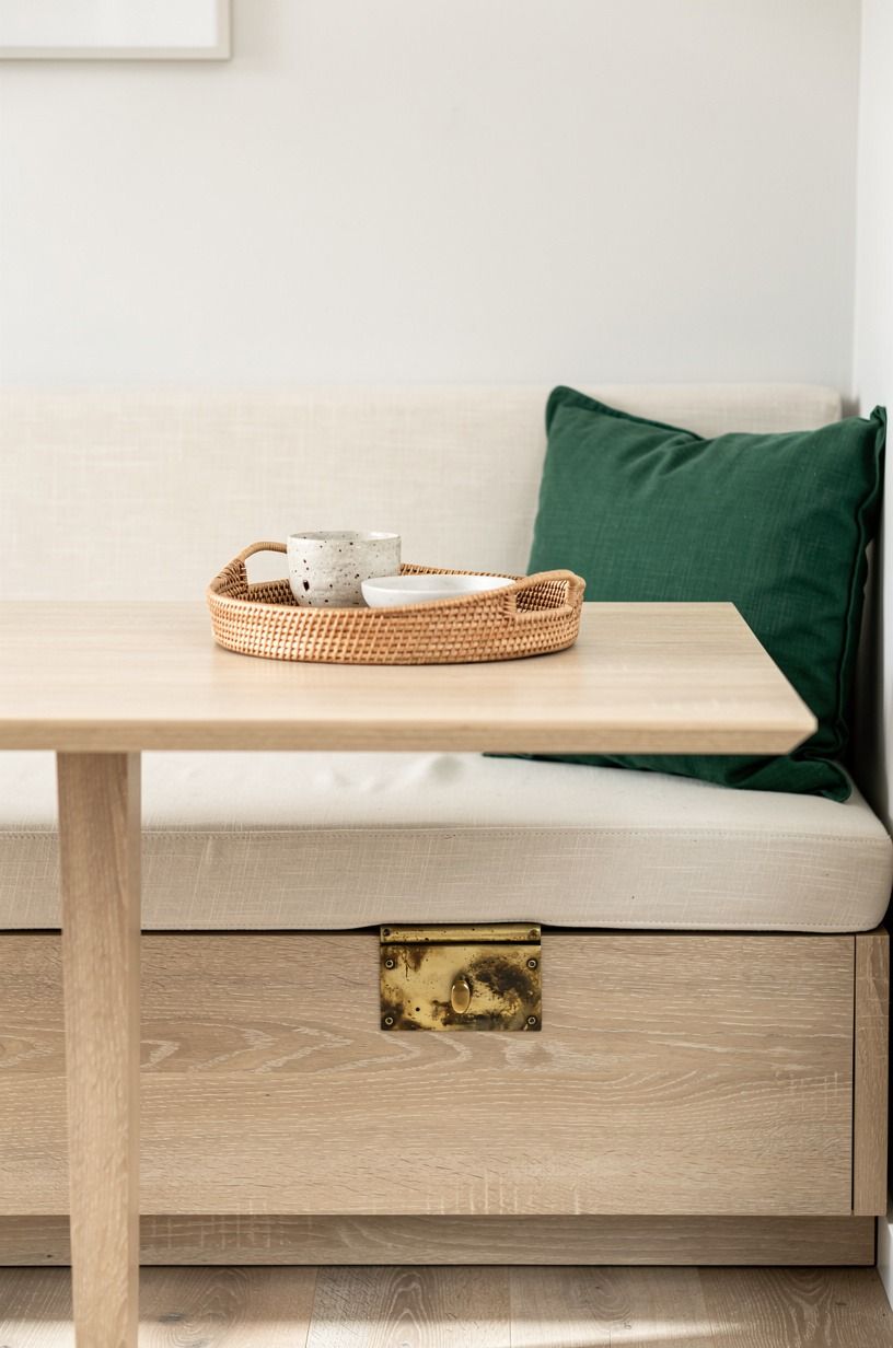 Add lift top storage under cushions