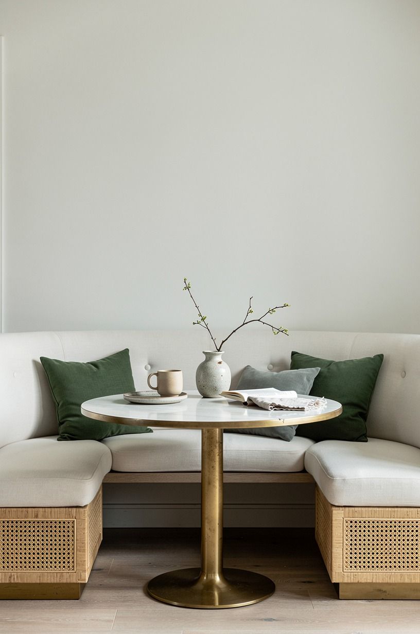 Added A Banquette Around The Round Table