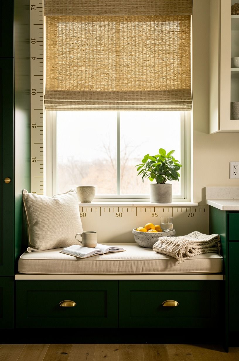 I marked window height before ordering cushions