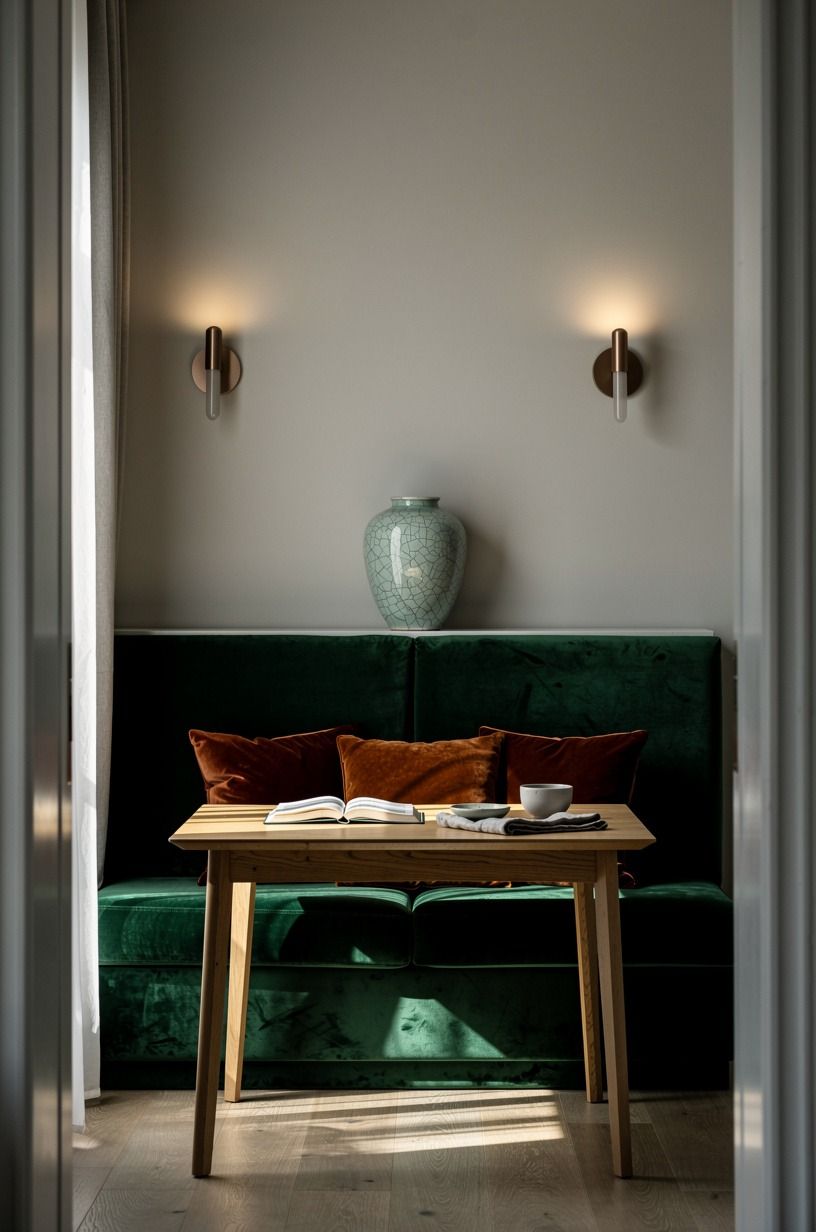 Install Sconces Above the Built-in Seating