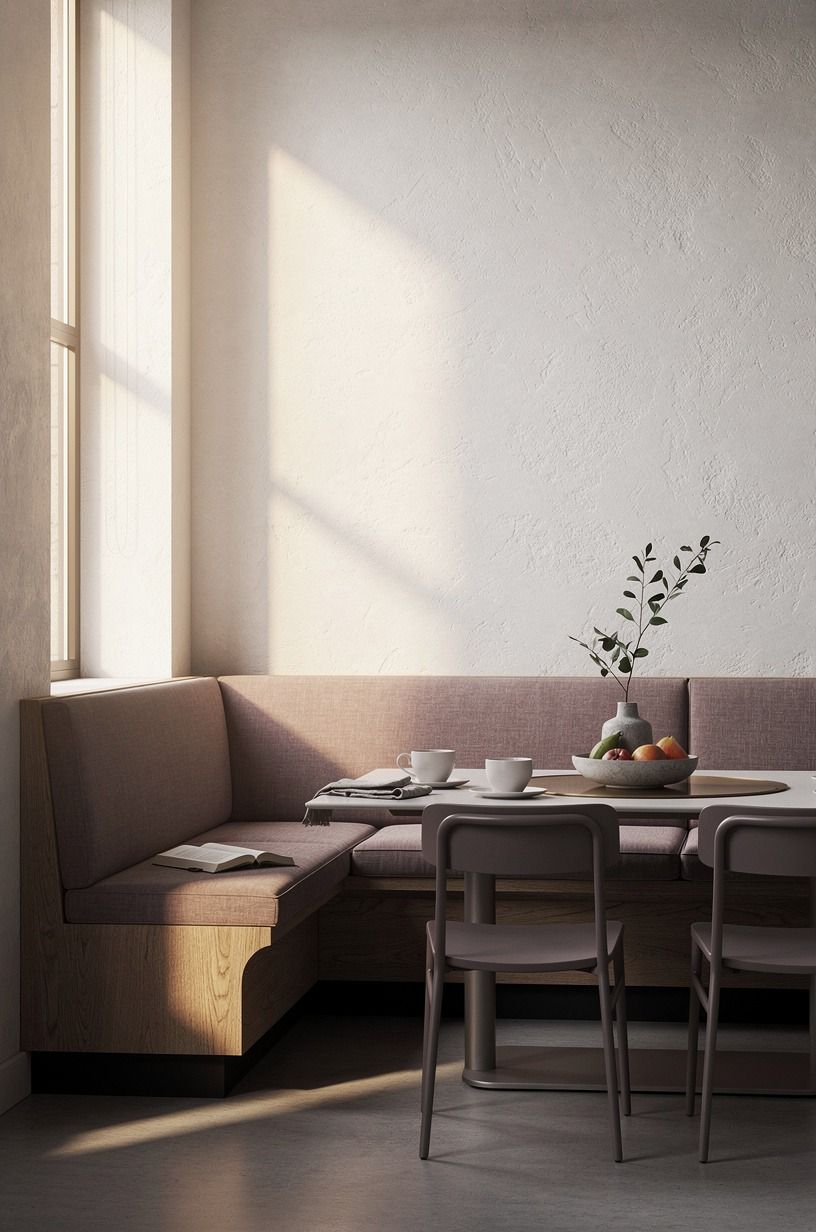 Fit a banquette along the longest wall