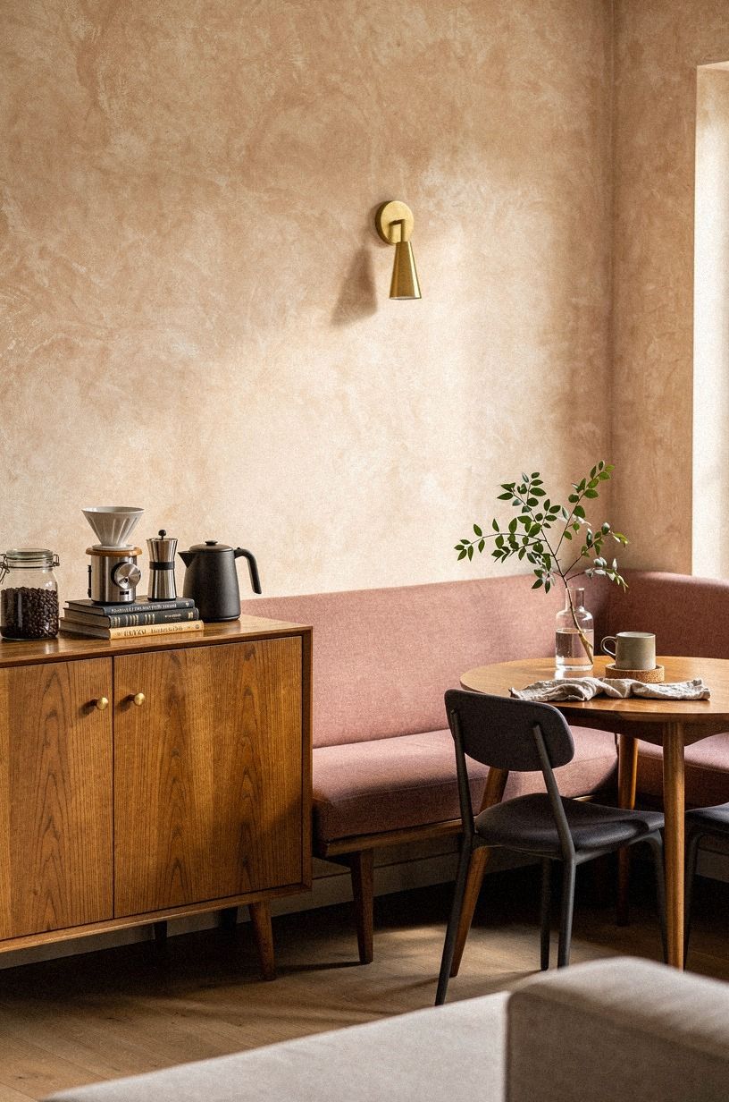 Style a credenza as retro coffee storage