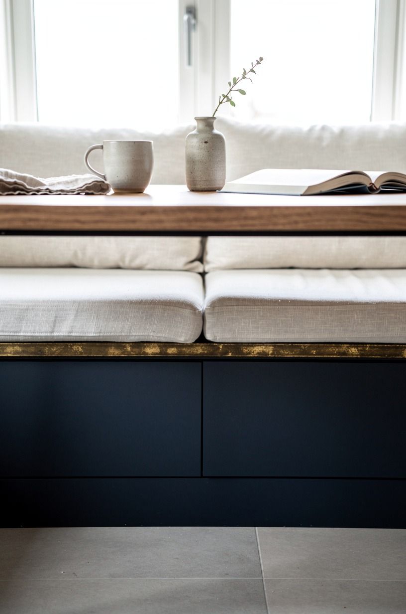 Cap the Bench With a Thick Oak Ledge