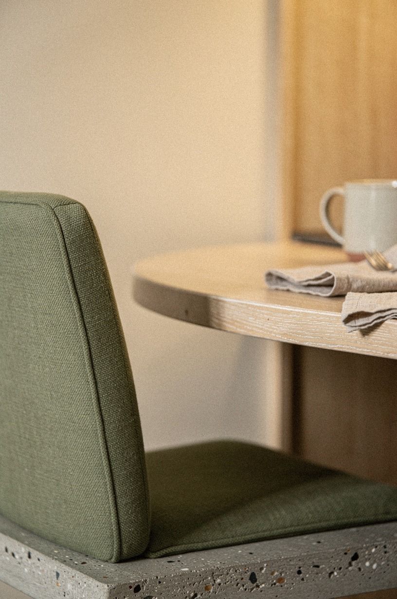 Place armless chairs tight to the wall