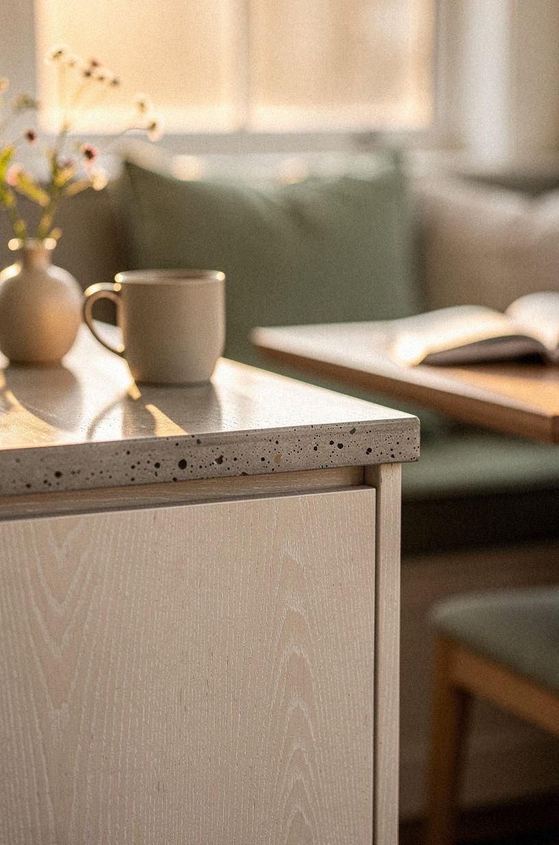 Tuck a narrow cabinet beside the bench