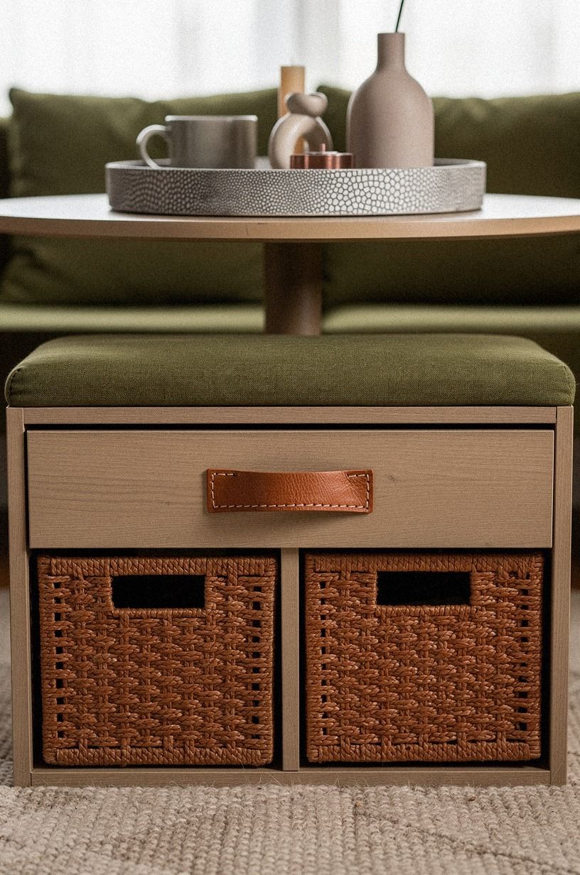 Build storage baskets under the bench seat