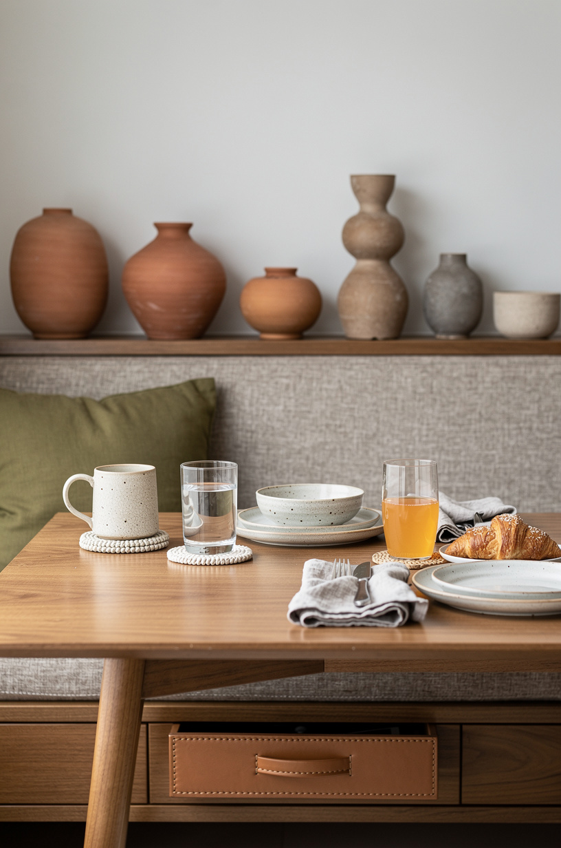 Build a shallow ledge for ceramics