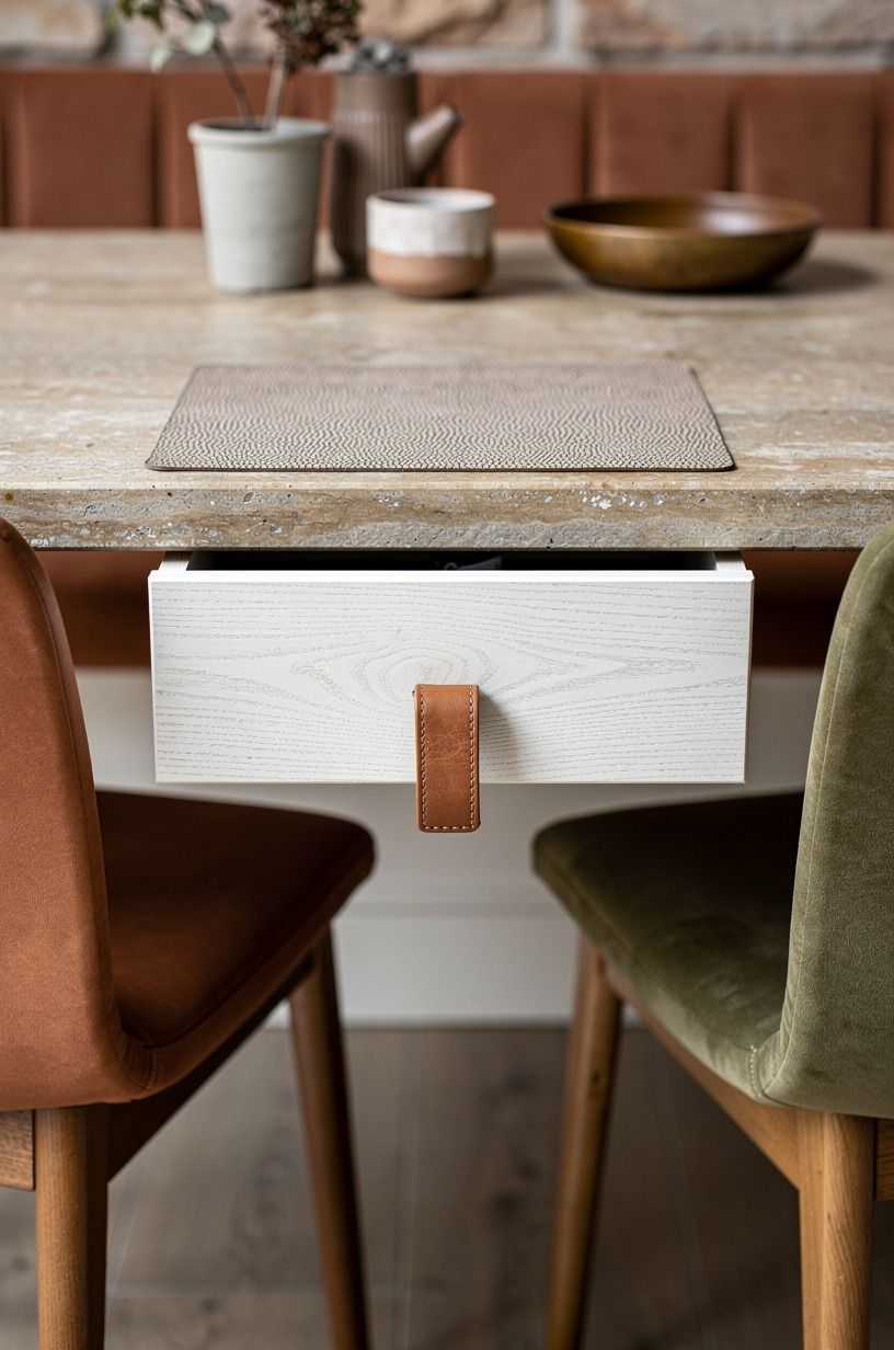 Mix two chair styles around the nook (Wood Over Matchy Sets)