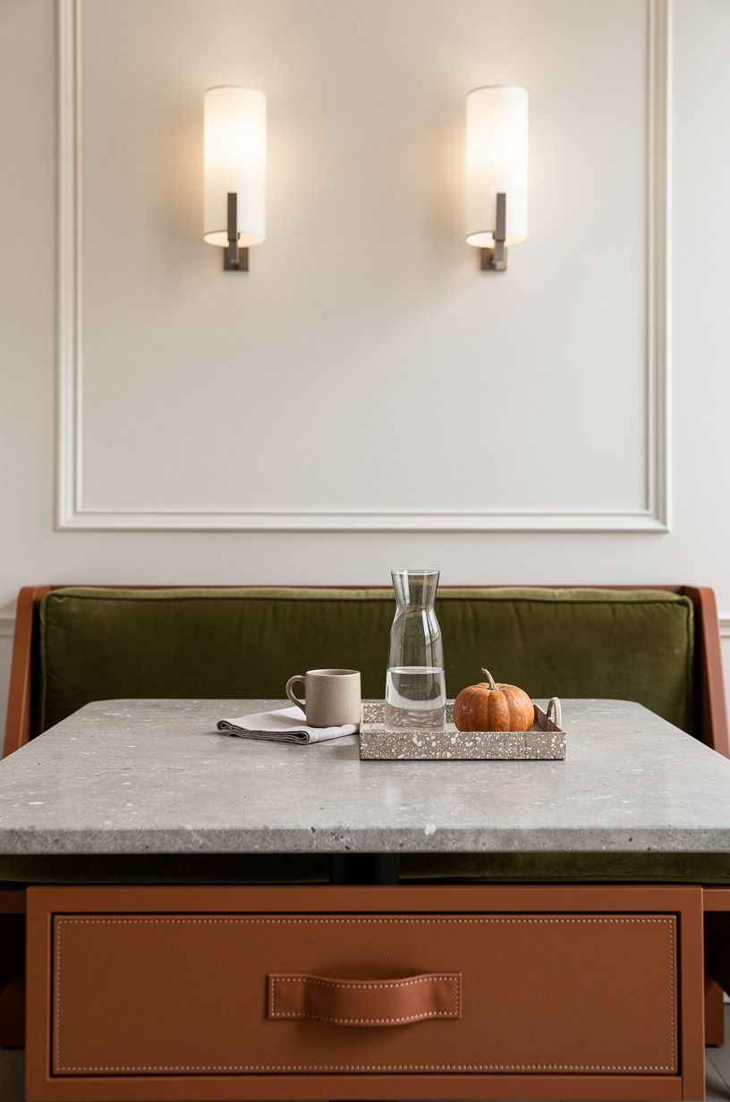 Add wall sconces above the breakfast table