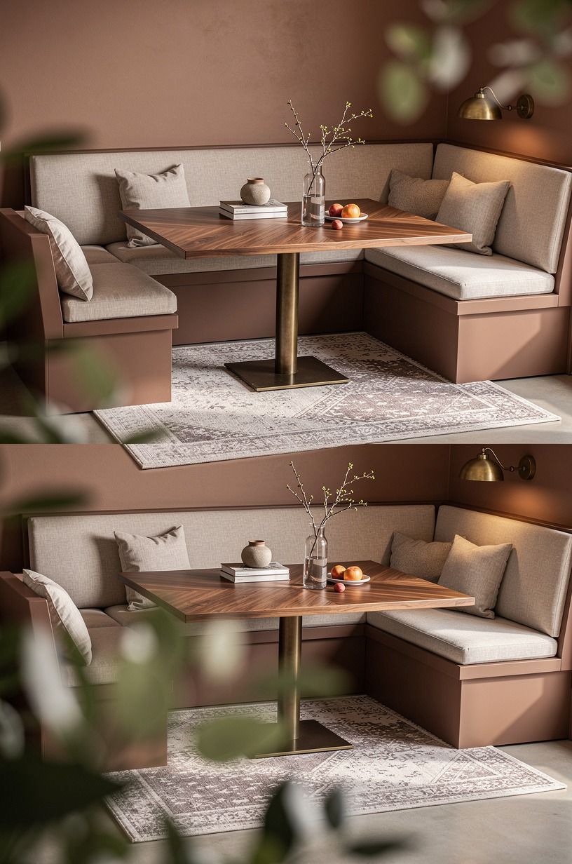 Layer a washable rug beneath the table