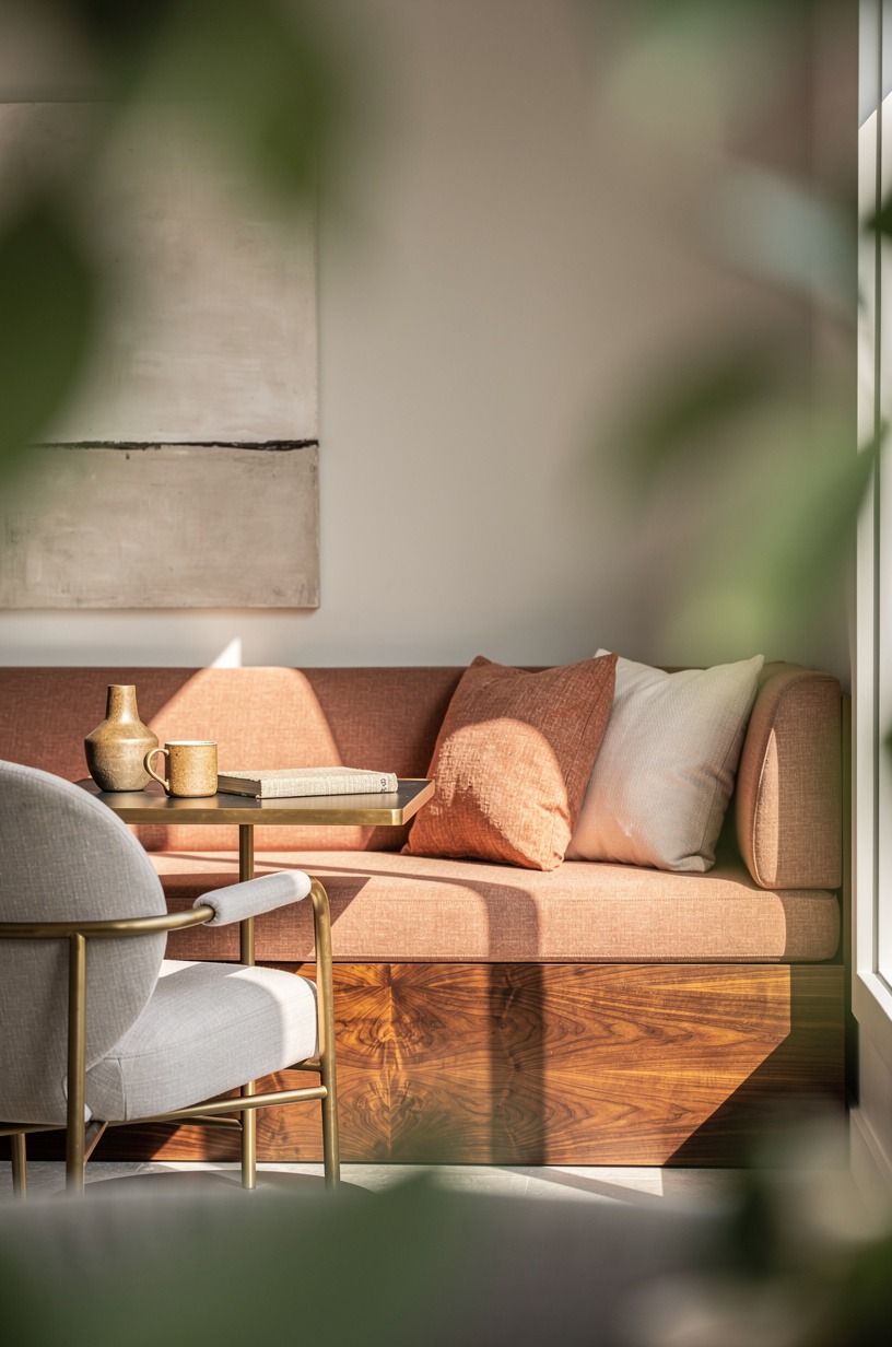 I matched cushion depth to living room chairs