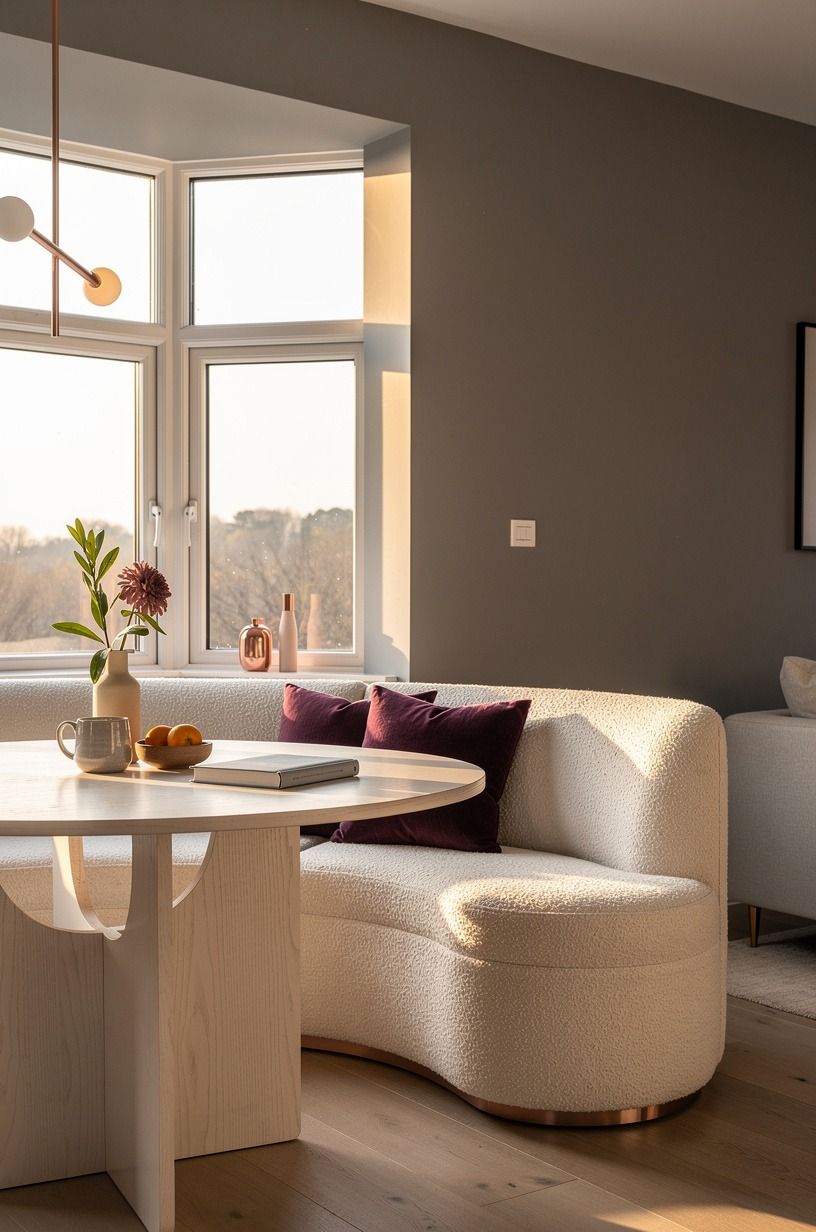 Turn a bay window into a round-table nook
