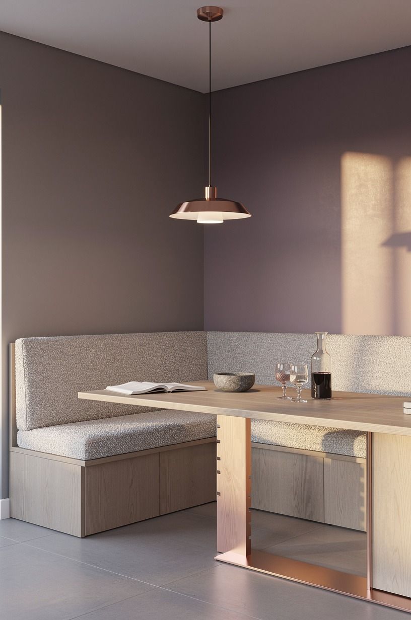 Hang a pendant centered over the nook