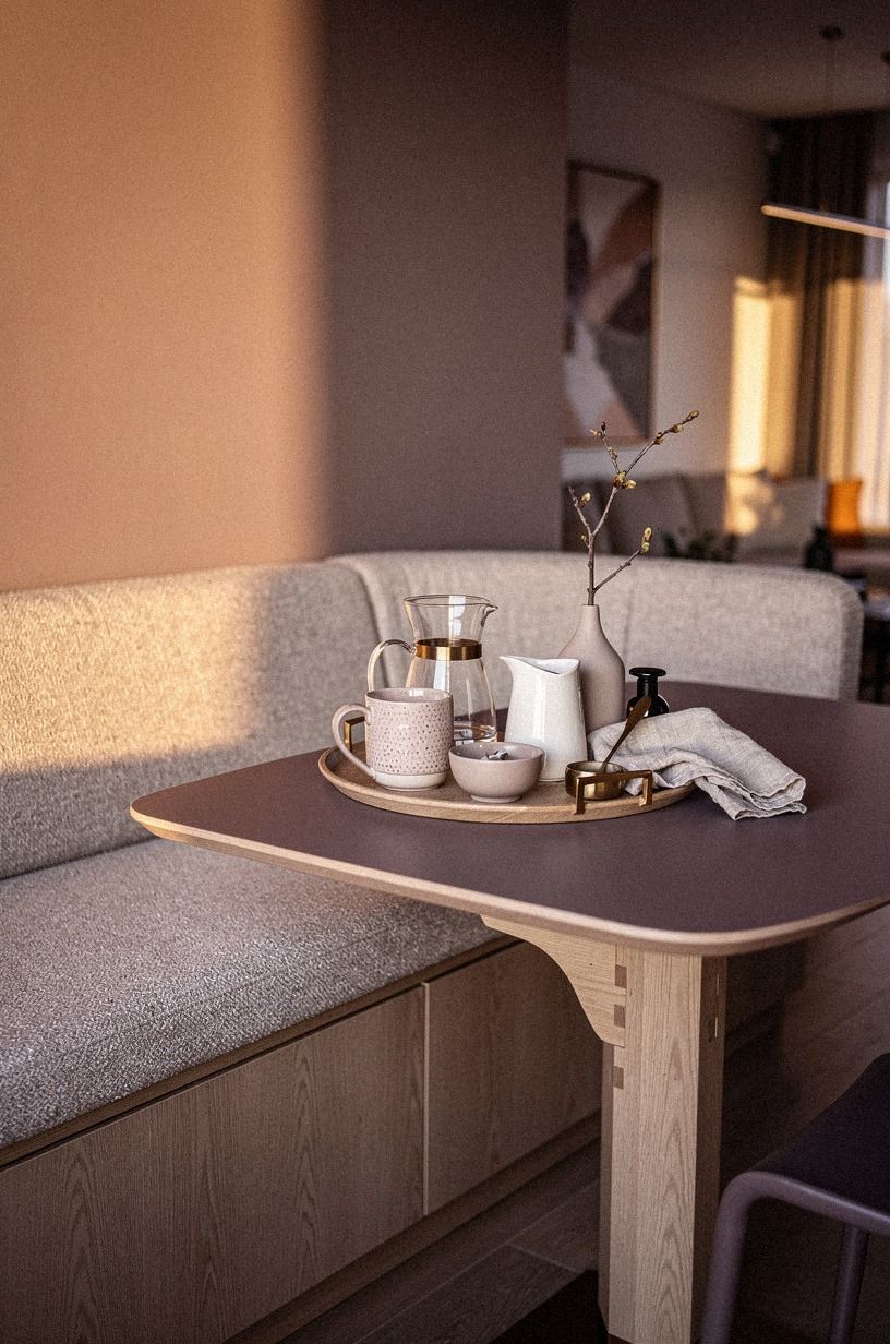 Style a tray for everyday coffee things