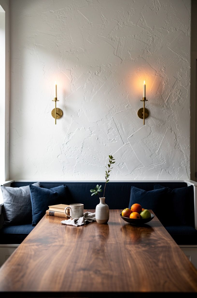 Use candle sconces for evening softness