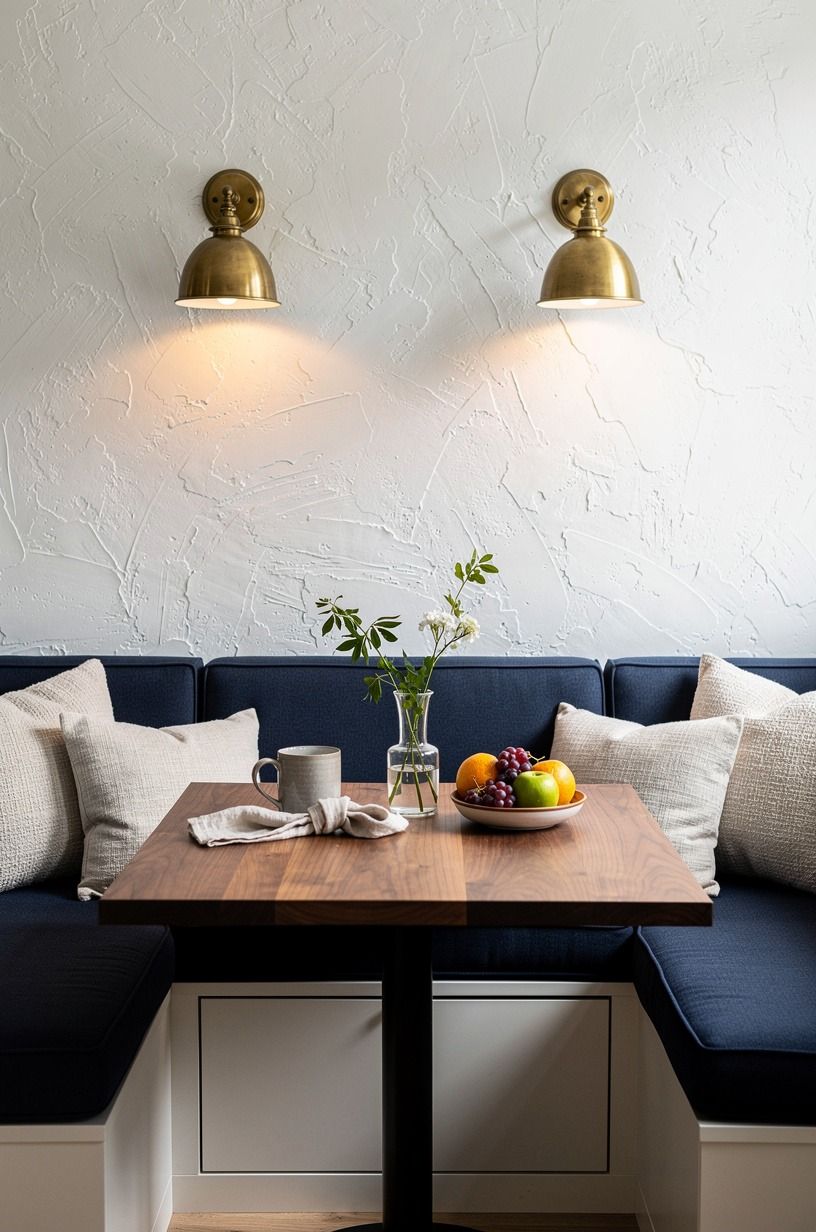 Finish with sconces above the breakfast corner