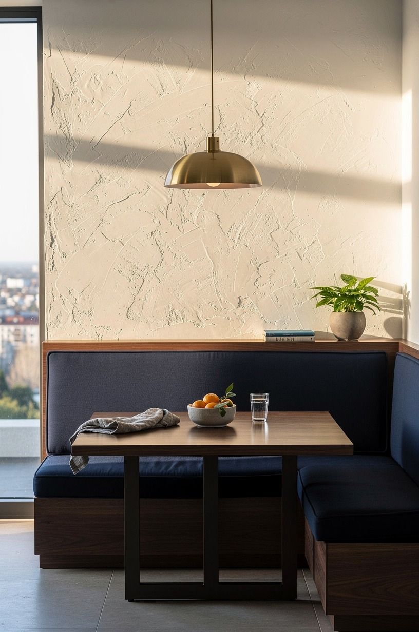I hung one pendant above the nook table