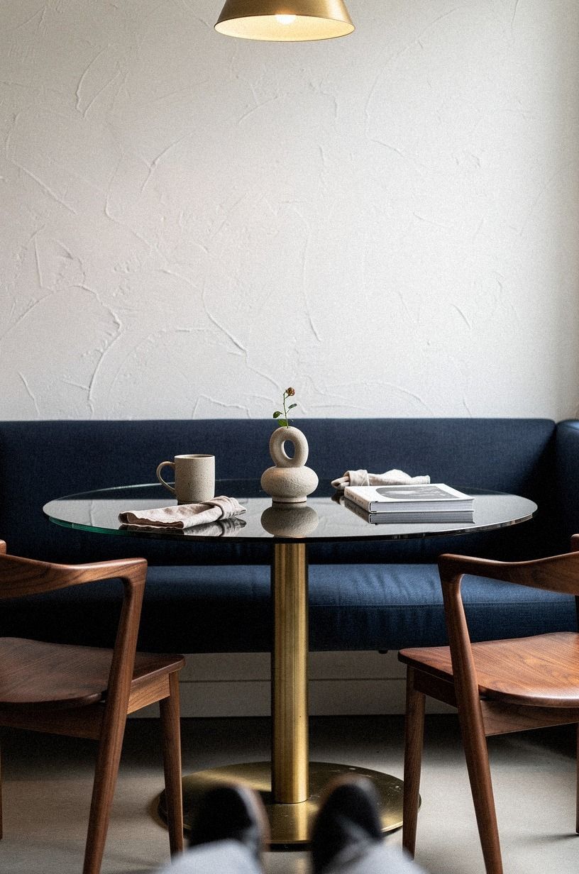 Use smoked glass for a lighter table (Glass over bulk)