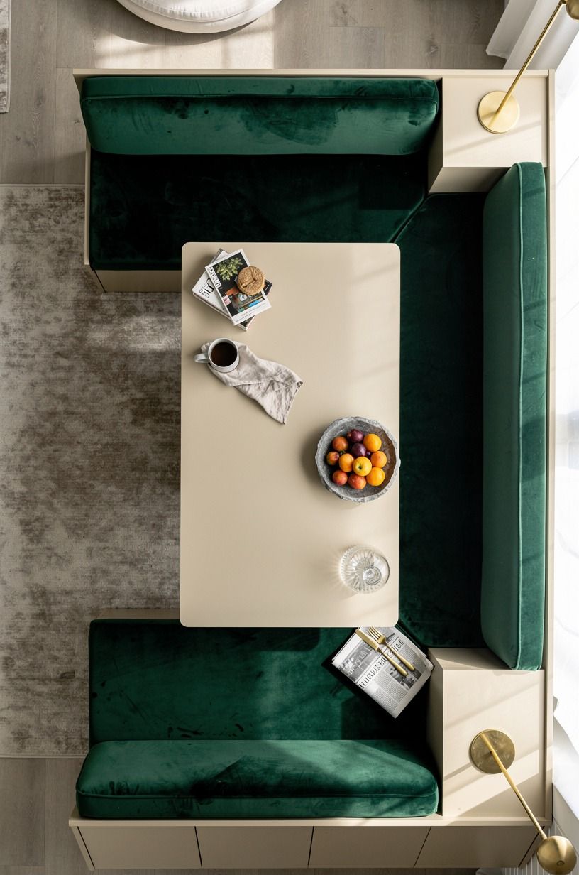 Frame the nook with low built-ins